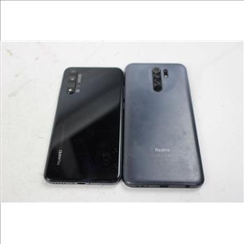 Redmi, Huawei Cell Phone Lot, 2 Pieces, Sold For Parts