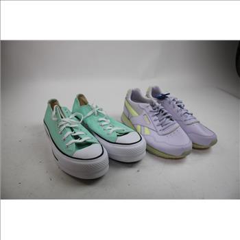 Reebok, Converse Women's Size 9 Shoes, Low Cut Muppets Crew Socks, 4 Pieces