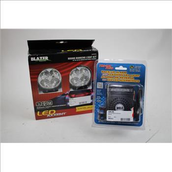 Remote Controlled Vehicle Lighting Systems, Back-Up Alarm, Round Light Kit, 4 Pieces