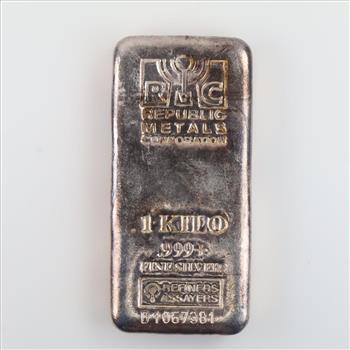 Republic Metals Corporation Fine Silver 1 Kilogram Bar