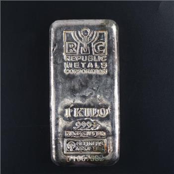 Republic Metals Corporation Fine Silver 1 Kilogram Bar