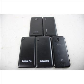Reset Android Phone Lot, 5 Pieces, Sold For Parts