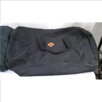 Revelry Large Duffel Bag With Sleeping Bag And King Size Bamboo Pillow Inside
