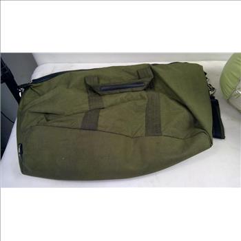 Revelry Large Duffel Bag With Sleeping Bag And King Size Bamboo Pillow Inside