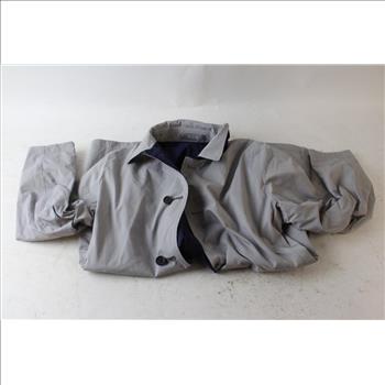 Reversible Blue And Gray Rain Jacket