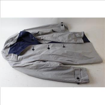 Reversible Blue And Gray Rain Jacket