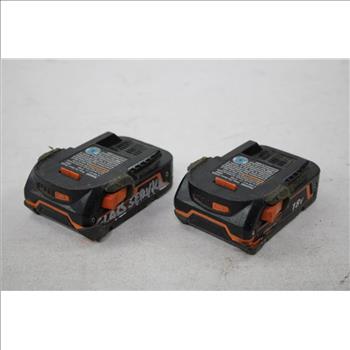 Ridgid 1.5Ah Battery Packs, 2 Pieces