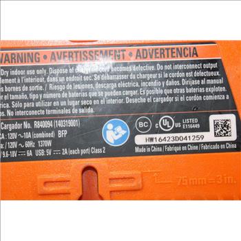 Ridgid 18V Dual Port Dual Chemistry Sequential Charger With Dual Usb Ports