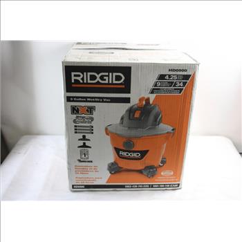 Ridgid 9 Gallon Wet/Dry Vacuum, HD0900