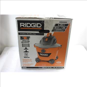 Ridgid 9 Gallon Wet/Dry Vacuum, HD0900