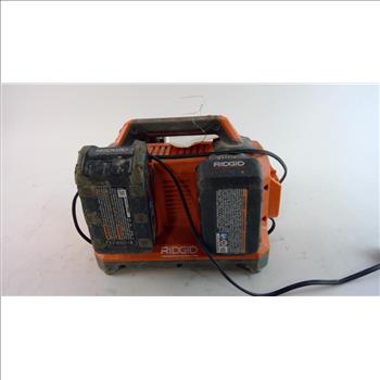 Ridgid Batteries And Charger, 4 Pieces