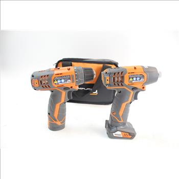 Ridgid Cordless Impact Driver 12v & Cordless Drill Driver 12v