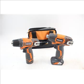 Ridgid Cordless Impact Driver 12v & Cordless Drill Driver 12v