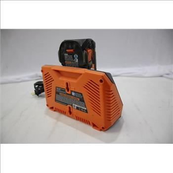 Ridgid Dual Chemistry Battery Charger For 18V And Battery 2 Items.