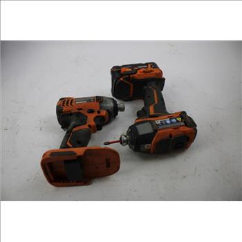 Ridgid Impact Driver, Charger, 3 Pieces