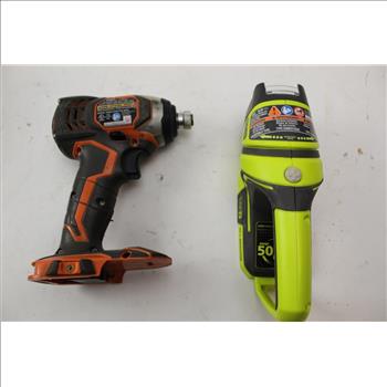 Ridgid R80034 Impact Driver, Ryobi P704 Flashlight (Tool Ony): 2 Items