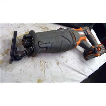 Ridgid Reciprocating Saw, Class 2 Battery Charger, Tool Bag