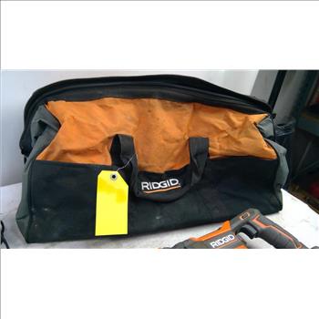 Ridgid Reciprocating Saw, Class 2 Battery Charger, Tool Bag