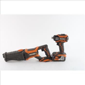 Ridgid Reciprocating Saw & Impact Driver, 2 Pieces
