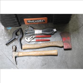 Ridgid Tool Box With Assorted Tools