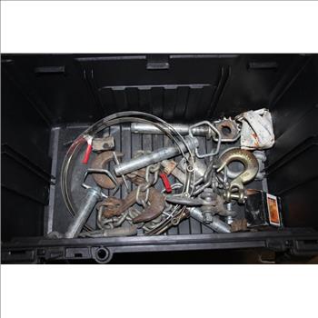 Ridgid Tool Box With Hart Drill, Yellow Straps, Drill Bits, And More