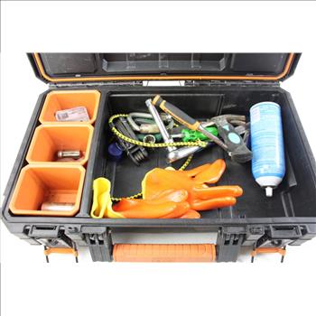 Ridgid Toolbox With Misc Tools, 5+ Pieces