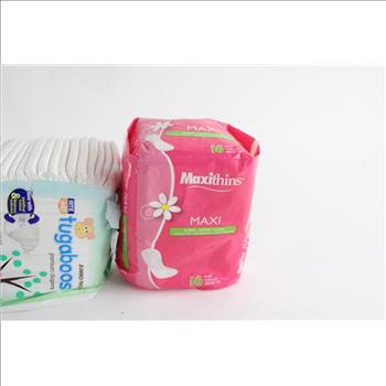 Rite Aid And Maxi Thin Pads And Diaper Packs 3 Pieces