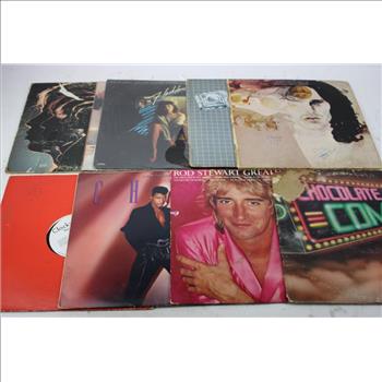 Rod Stewart Greatest Hits, Flashdance Soundtrack, And More Records, 9 Pieces