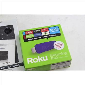 Roku Streaming Stick, Bluetooth Wireless Keyboard And Power Bank