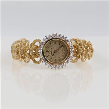 Rolex 14kt Gold Diamond Vintage Cocktail Watch-Evaluated By Our Certified Gemologist-AGS/GIA