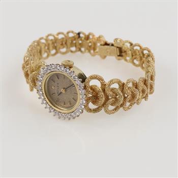 Rolex 14kt Gold Diamond Vintage Cocktail Watch-Evaluated By Our Certified Gemologist-AGS/GIA