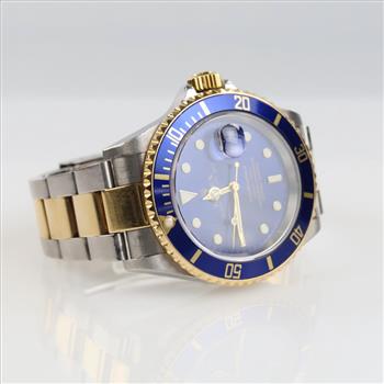Rolex 18kt Gold Accent Submariner Watch- Evaluated By Our Certified Gemologist-AGS/GIA
