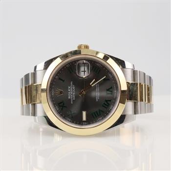 Rolex 18kt Gold And Stainless Steel DateJust Watch-Evaluated By Our Certified Gemologist-AGS/GIA
