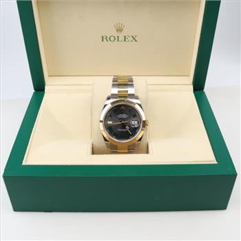 Rolex 18kt Gold And Stainless Steel DateJust Watch-Evaluated By Our Certified Gemologist-AGS/GIA