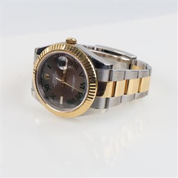 Rolex 18kt Gold Datejust Watch-Evaluated By Our Certified Gemologist-AGS/GIA