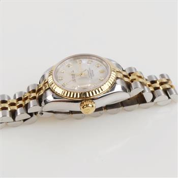 Rolex 18kt Gold Oyster Perpetual DateJust Watch- Evaluated By Our Certified Gemologist - AGS / GIA