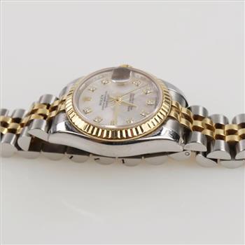 Rolex 18kt Gold Oyster Perpetual DateJust Watch- Evaluated By Our Certified Gemologist - AGS / GIA
