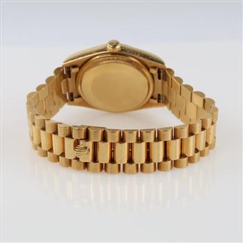Rolex 18kt Gold President Oyster Perpetual Day/Date Watch-Evaluated By Certified Gemologist-AGS/GIA