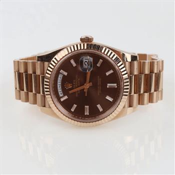 Rolex 18kt Gold Presidential Day/Date Watch-Evaluated By Our Certified Gemologist - AGS / GIA