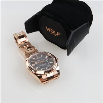 Rolex 18kt Rose Gold Oyster Perpetual Sky Dweller Watch- Evaluated By Certified Gemologist- AGS/GIA