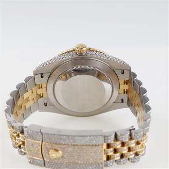 Rolex Date Just 10.54cts TW Diamond Watch-Evaluated By Our Certified Gemologist-AGS/GIA