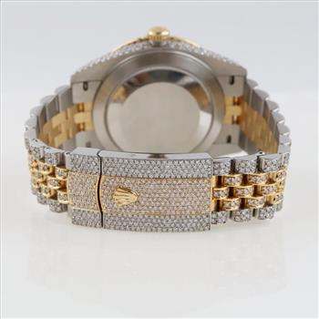 Rolex Date Just 10.54cts TW Diamond Watch-Evaluated By Our Certified Gemologist-AGS/GIA