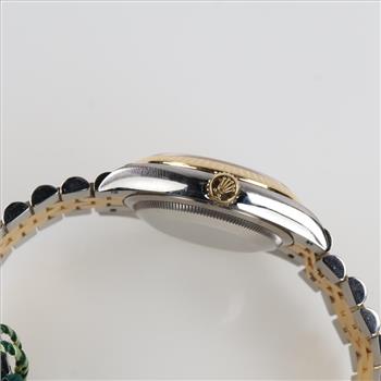 Rolex Date Just 18kt Gold Diamond Dial Watch-Evaluated By Our Certified Gemologist-AGS/GIA