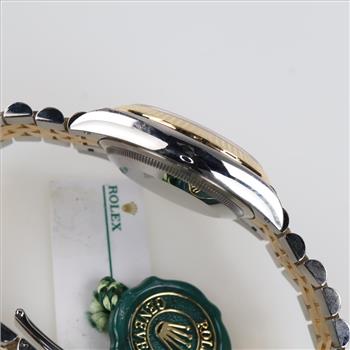 Rolex Date Just 18kt Gold Diamond Dial Watch-Evaluated By Our Certified Gemologist-AGS/GIA