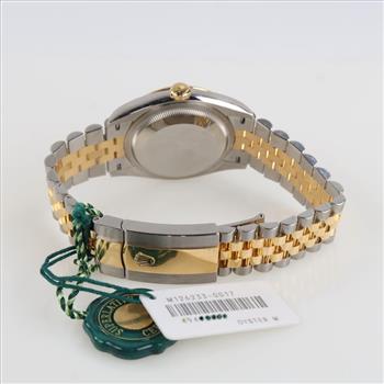 Rolex Date Just 18kt Gold Diamond Dial Watch-Evaluated By Our Certified Gemologist-AGS/GIA