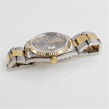 Rolex Date Just 18kt Gold Watch-Evaluated By Our Certified Gemologist-AGS/GIA
