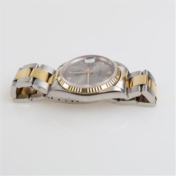 Rolex Date Just 18kt Gold Watch-Evaluated By Our Certified Gemologist-AGS/GIA