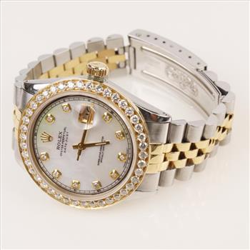 Rolex Date Just 2.10ctTW Diamond Watch - Evaluated By Our Certified Gemologist-AGS/GIA