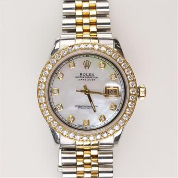 Rolex Date Just 2.10ctTW Diamond Watch - Evaluated By Our Certified Gemologist-AGS/GIA