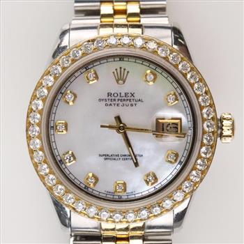 Rolex Date Just 2.10ctTW Diamond Watch - Evaluated By Our Certified Gemologist-AGS/GIA
